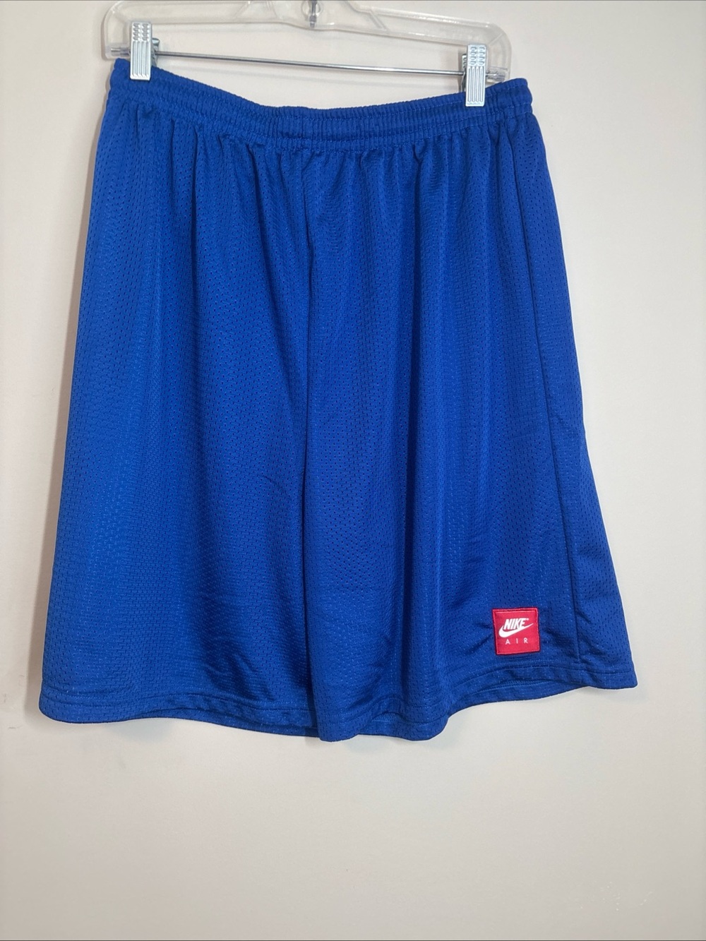Nike Royal Blue Mesh Athletic Shorts with White Drawstring